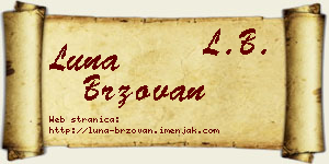 Luna Brzovan vizit kartica